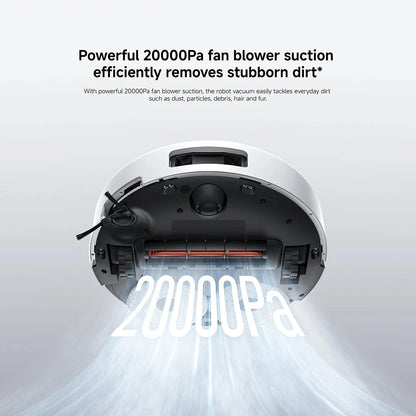 Versione Globale Xiaomi Robot Vacuum 5 Potenza Nominale 55W Capacità Nominale 4800mAh Controllo tramite APP Controllo Vocale Intelligente Aspirazione 20000Pa Aspirapolvere con Mop Estensibile e Spazzola Laterale Sistema di A