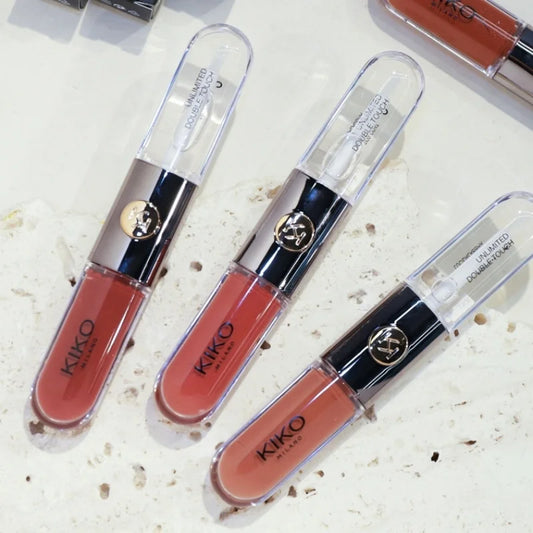 Nuovo Rossetto a Doppia Punta Kiko Milano Edizione Limitata, Lucidalabbra Trasparente Effetto Specchio, Lucidalabbra a Lunga Tenuta, Lucidalabbra Sexy e Intenso, Trucco per Labbra