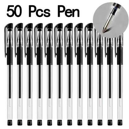 20/50 pezzi Penne gel Set Nero Blu Rosso Ricarica Gel Forniture scolastiche e per ufficio Cancelleria accessori kawaii cancelleria penne carine