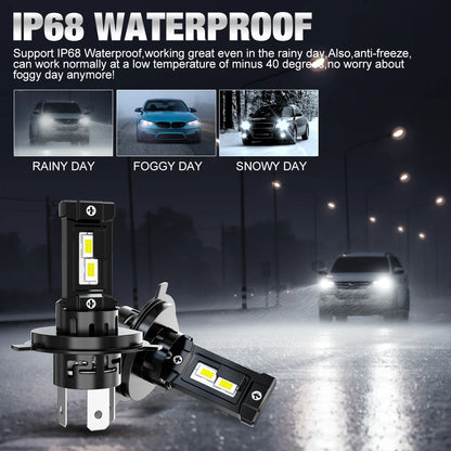 XSTORM H4 Lampadine LED 6000K 100W Luci Auto H1 H7 Fari LED Canbus 9005 9006 Fari 60000LM Lampade Auto Plug&Play