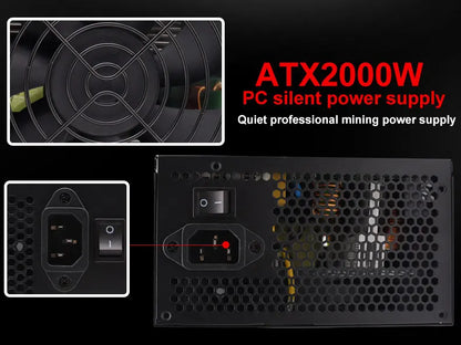 T.F.SKYWINDINTL nuovo 2000W ATX PSU alimentatore minerario supporto alimentazione PC 8 schede Display GPU 95% efficienza per BTC Bitcoin Miner