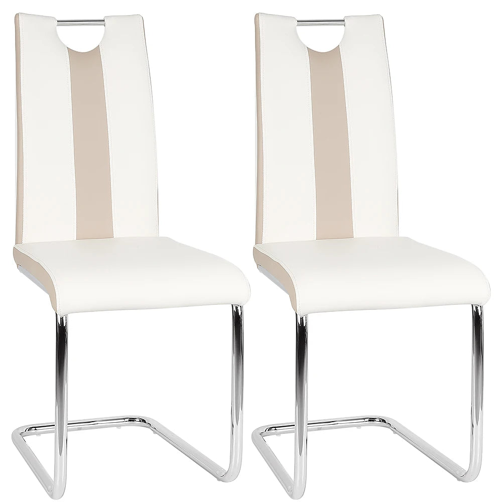 Set di 2 sedie per sala da pranzo, sedie da cucina, imbottite, in pelle artificiale, per sala da pranzo, tavolo da pranzo, cucina, soggiorno
