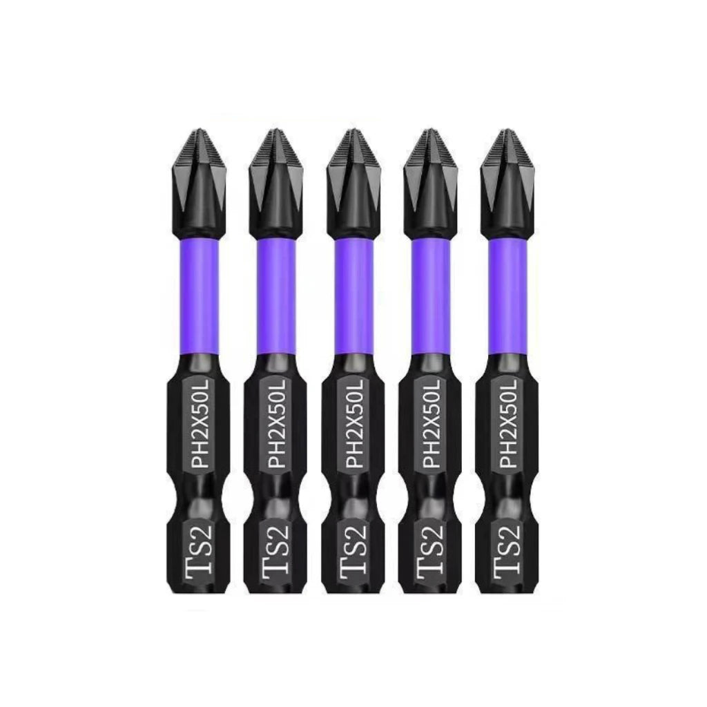 5-60PCS PH2 Set di punte per avvitatore a percussione Set di cacciaviti a croce magnetici Set di punte per trapano a percussione Vite Cacciavite a croce antiscivolo in acciaio legato