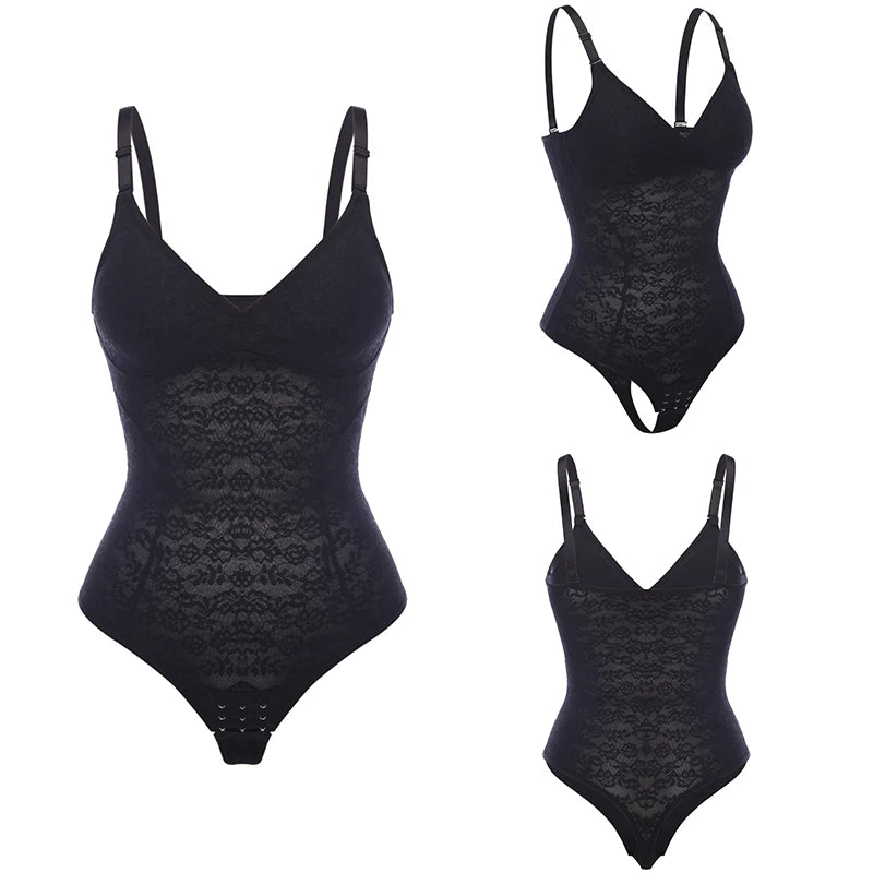 Perizoma in pizzo Body Shapewear Donna Nuovo Shaper per tutto il corpo Vita sottile Tummy Control Intimo Pancia piatta Corsetto liscio Nudo