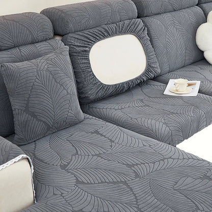 Copricuscino Spesso per Divano, Coprisedia Jacquard, Fodera per Divano Elasticizzata Regolabile, Protezione per Mobili da Animali Domestici e Bambini