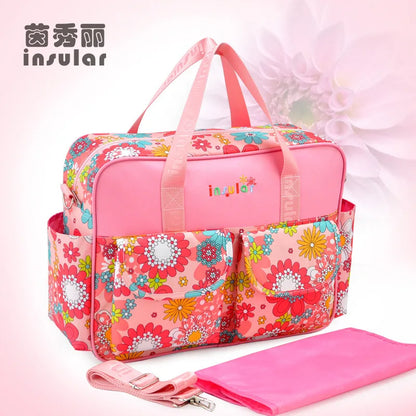 Borsa per pannolini impermeabile di nuovo stile borsa da viaggio Messenger di grande capacità borse multifunzionali per passeggino madre maternità