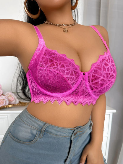 Intimo vintage elegante taglie forti in pizzo a coppa piena sottile a doppio strato sexy taglie forti per donna MR3050