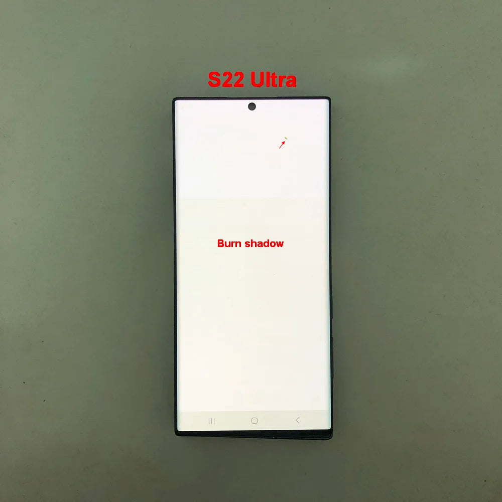 Display Super AMOLED per Samsung Galaxy S22 Ultra LCD SM-S908 S908U S908E, Schermo Touch Digitizer di Ricambio con Difetti