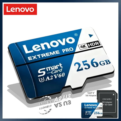 Scheda Micro SD Lenovo 1TB 512GB, scheda SD ad alta velocità 256GB 128GB, scheda TF UHS‑I, scheda di memoria impermeabile per dash cam, telecamere di videosorveglianza, Nintendo Switch.