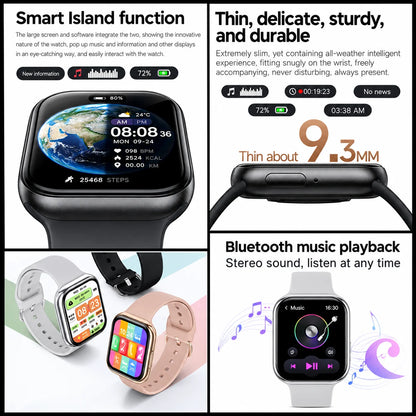 Nuovo Smartwatch iOS Serie 11, Display AMOLED Ultra HD, Cardiofrequenzimetro, GPS, Impermeabile IP68, Fitness, Chiamate Wireless, Braccialetto Originale