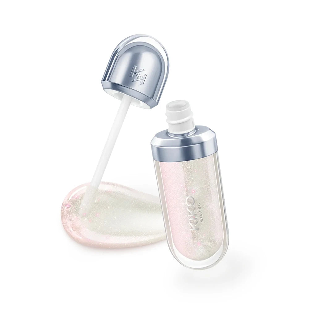 Rossetto KIKO Double Touch, gloss labbra 3D Hydra, resistente all'acqua, non trasferibile, tinta labbra non appiccicosa, effetto vetro, volumizzante, idratante, trucco per labbra