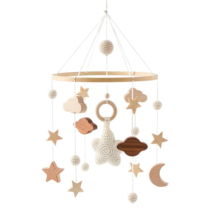 Carillon girevole per neonati Culla Imitazione Colore legno Appeso Sonaglio Bambino Lenitivo Giocattoli musicali 0-12 mesi Regalo per bambini