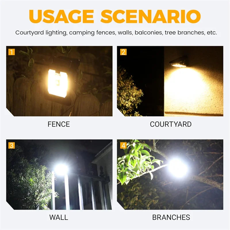 Clip su luci solari LED impermeabili per esterni Luci con sensore di movimento 3 modalità 3 modi di montaggio Illuminazione di sicurezza solare per recinzione