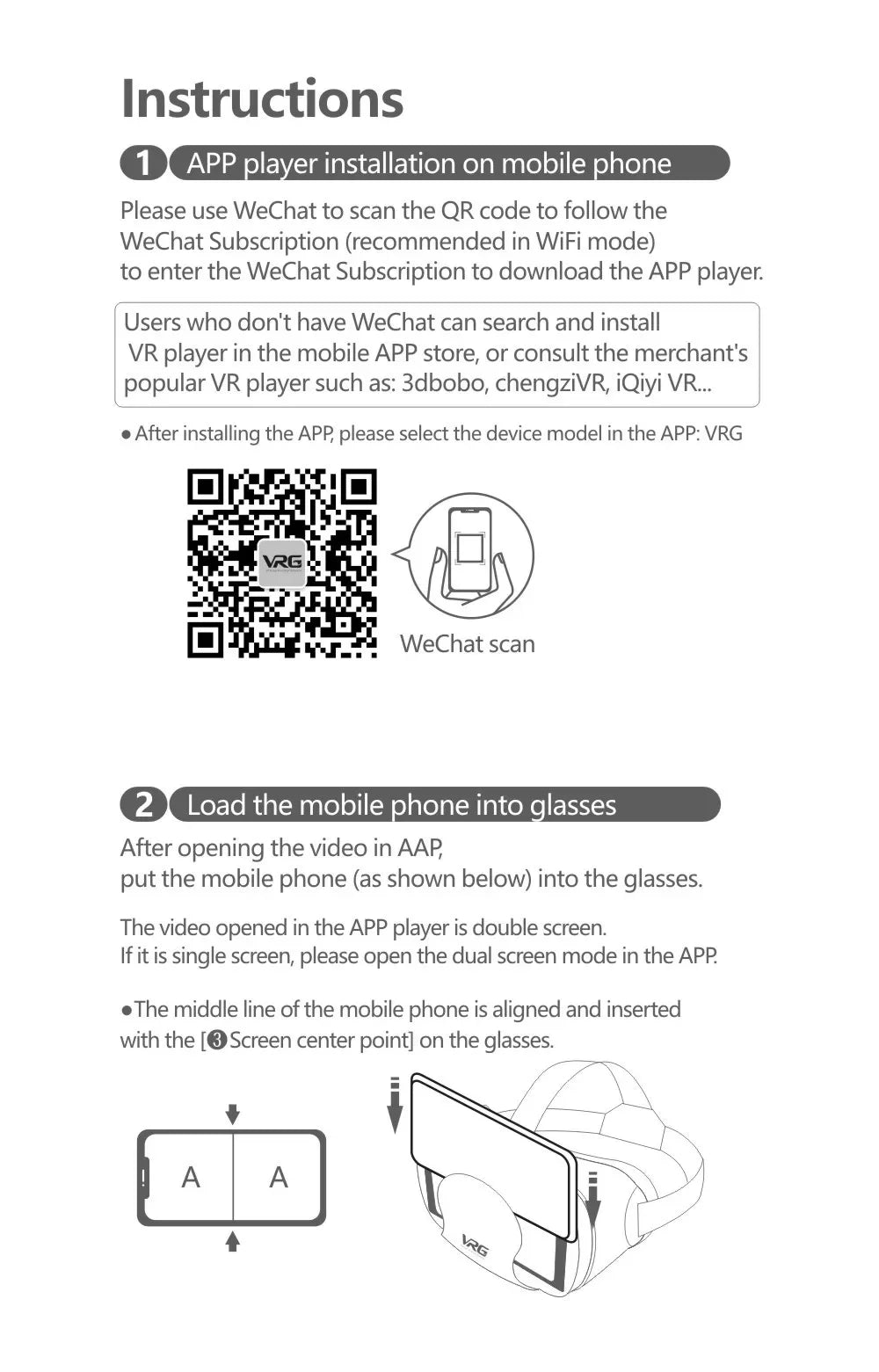 VRG Pro Realtà Virtuale Occhiali VR Dispositivi per cuffie Viar 3D Occhiali per casco Lenti Smart per Smartphone Cellulare Set di giochi per dispositivi mobili