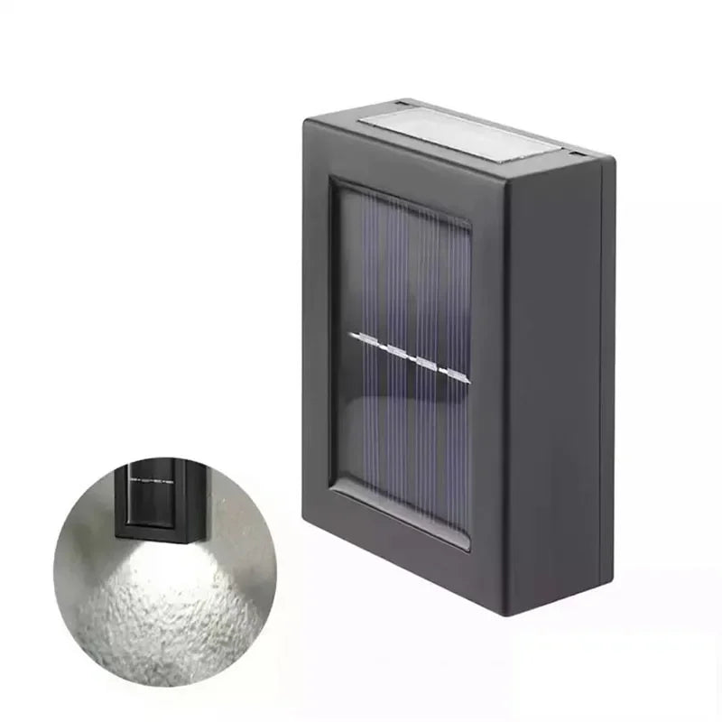 Faretti solari su e giù per esterni, lampada da parete stradale Lampada solare ad energia solare Lampada solare impermeabile decorativa da giardino