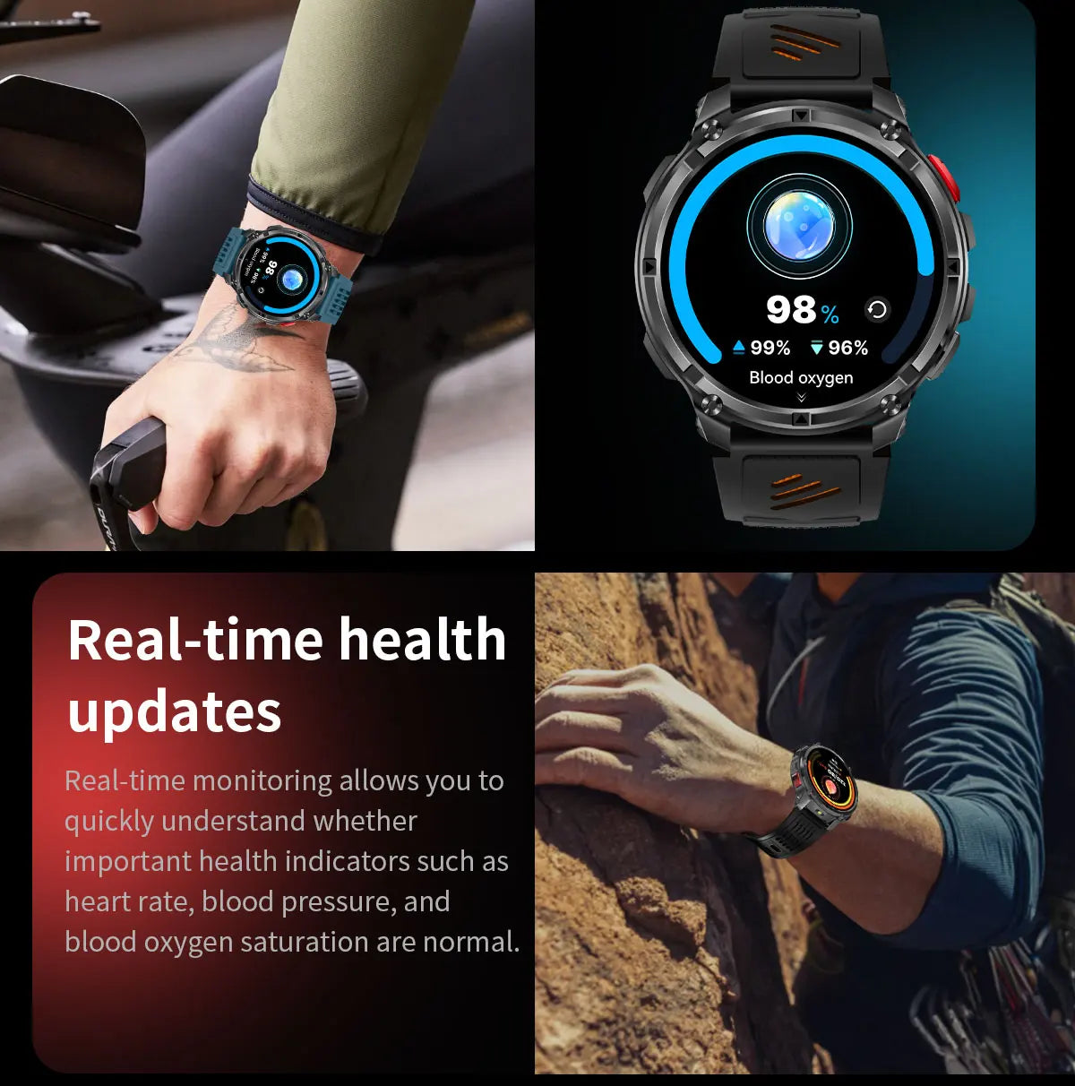 Nuovo Smartwatch T-REX3 Ultra con Batteria da 1100mAh, Impermeabile 10ATM, GPS, Bussola, Torcia, Display AMOLED HD da 1.7'', Chiamate, Orologio Sportivo Intelligente per Uomo
