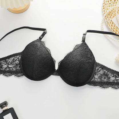 Reggiseno push up in due pezzi da donna in pizzo semplice e sexy di alta qualità A3107