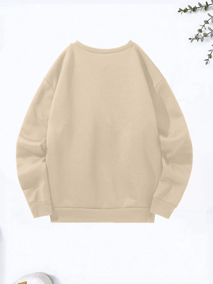 Maglione da donna, modello casual, ideale per l’autunno e l’inverno, ampio, comodo e caldo, con stampa a tema parigino, scollo rotondo e maniche lunghe.