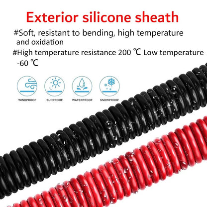 Cavo di alimentazione CA ad alta tensione 2 4 6 8 10 12 14 16 18 AWG Cavo elettrico in silicone Cavo in rame resistente al calore per inverter batteria