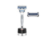 Rasoio manuale Gillette SkinGuard con 2 lame sottili Nano, pettine Skin Guard e strisce lubrificanti per pelli sensibili e acneiche, ideale per principianti.