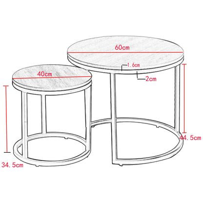 EGOONM Tavolino da caffè in ferro 2 in 1 Tavolino da salotto per piccolo appartamento alla moda Tavolino da caffè rotondo in vetro temperato