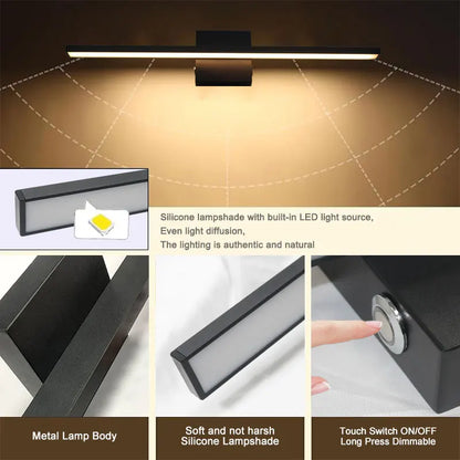 Lampada da parete ricaricabile con batteria da 6000 mAh, ideale per illuminare quadri, con interruttore dimmerabile e telecomando, lampade da parete senza fili.