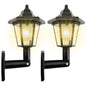 Lampada da parete solare da 2 pezzi Lampada da parete a LED per recinzione da giardino per esterni Lampada da parete a induzione per paesaggio esagonale impermeabile per recinzione da giardino