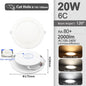 Confezione da 1-10 Faretti LED 3 CCT con Cambio Colore 3000K 4000K 6500K AC 110V 220V, Luce da Soffitto 6W 10W 14W 17W 20W 24W per Casa e Ingresso