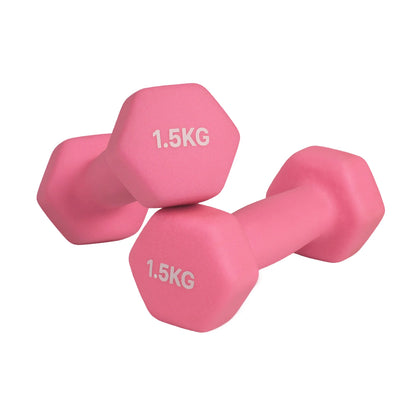 Set di 2 manubri - 2 x 2 kg, manubri esagonali, superficie in vinile, ideali per fitness, esercizio e allenamento, palestra a casa, disponibili in vari colori