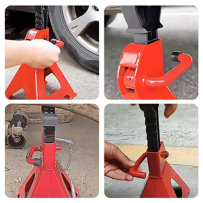 2 pezzi Supporto per Assale 3T per Carichi Pesanti in Acciaio Regolabile con Perno di Bloccaggio, Kit di Sicurezza per Riparazione Pneumatici, Strumenti per Manutenzione Auto