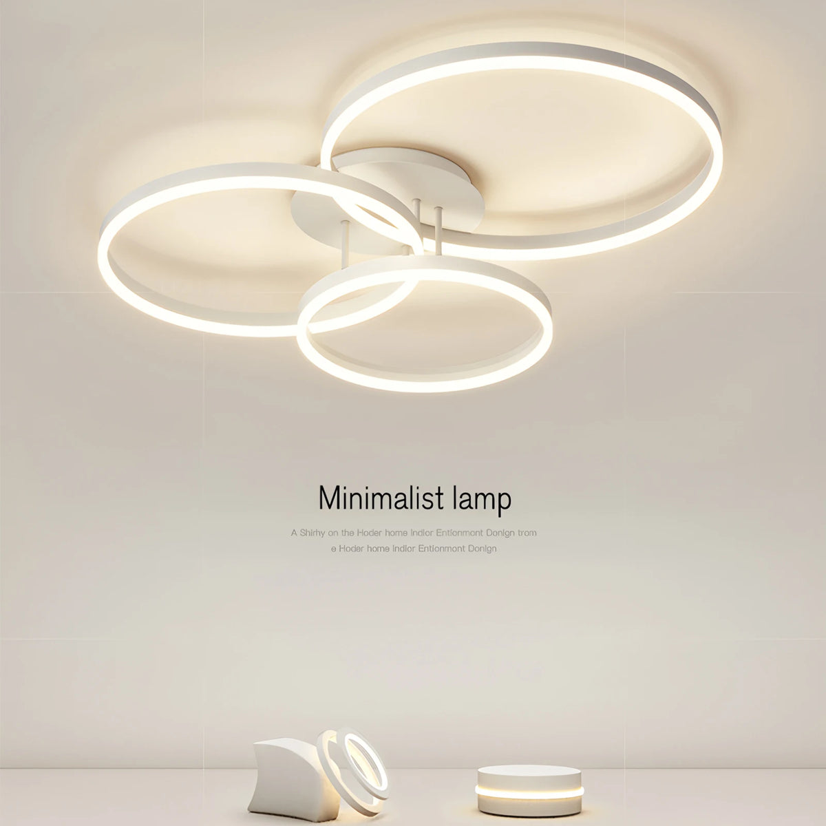 Lampadario a soffitto IRALAN con anello LED e telecomando, luce per soggiorno e tavolo da pranzo, illuminazione in acrilico.