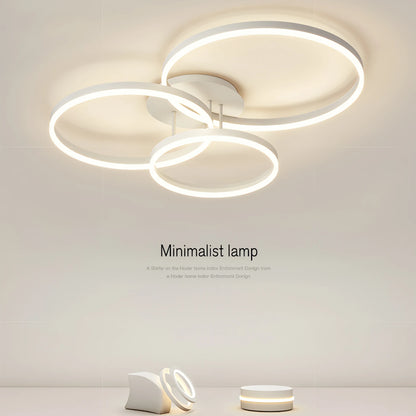 Lampadario a soffitto IRALAN con anello LED e telecomando, luce per soggiorno e tavolo da pranzo, illuminazione in acrilico.