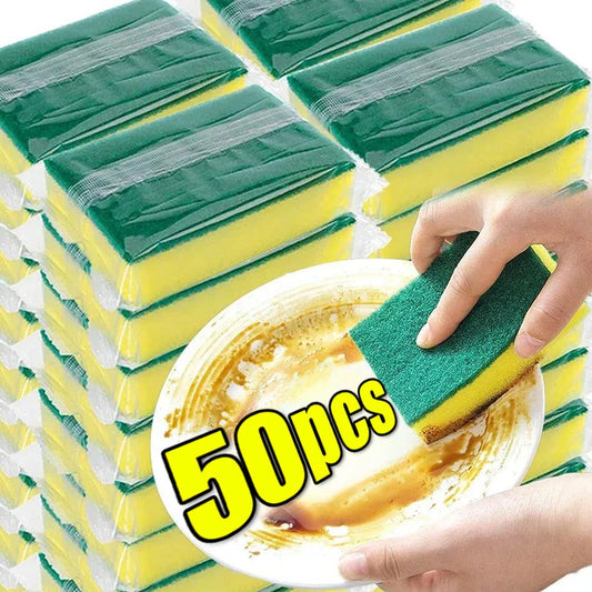 50/2 pz Cucina Lavapiatti Spugna Morbida Assorbente Pulito Strofinare Pentola Ruggine Spugnetta Rimozione Kit Spazzola Per La Pulizia Della Casa spugna