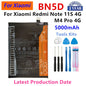 Batterie BN5F BN46 BN5H BN5D BN5L BN5X BN70 per Xiaomi Redmi 7/15/15C/Redmi 14C/12C/10C Note11E/Note 11S/Note 9 Pro