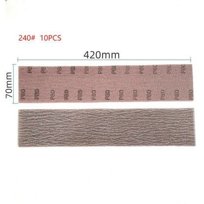 70x420mm Rettifica A Secco Maglia Carta Vetrata Rettangolare Floccaggio per Mirka Piallatura A Mano Auto Stucco Ampia Area Levigatrice
