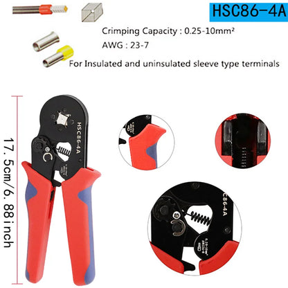 Terminale a crimpare tubolare VE, set combinato di pinze terminali a crimpare multiple, connettore per apparecchiature elettriche, pinze a crimpare