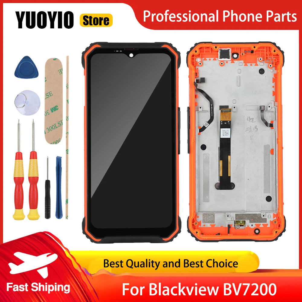 Display LCD Originale Blackview BV7200 e Assemblaggio Digitalizzatore Touch Screen per Sostituzione Display LCD + Strumenti
