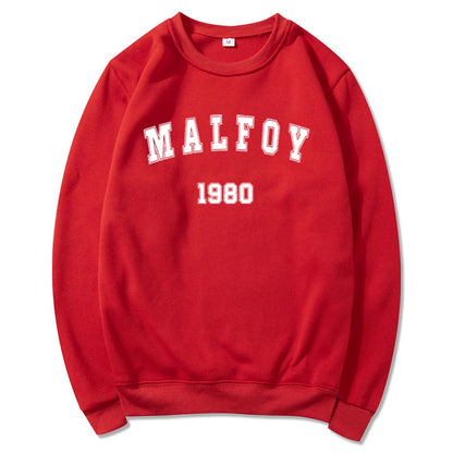 2025 Felpa Draco Malfoy Film Magico HP Wizard World Pullover Vintage Wizard School Retro Malfoy 1980 Felpe girocollo
