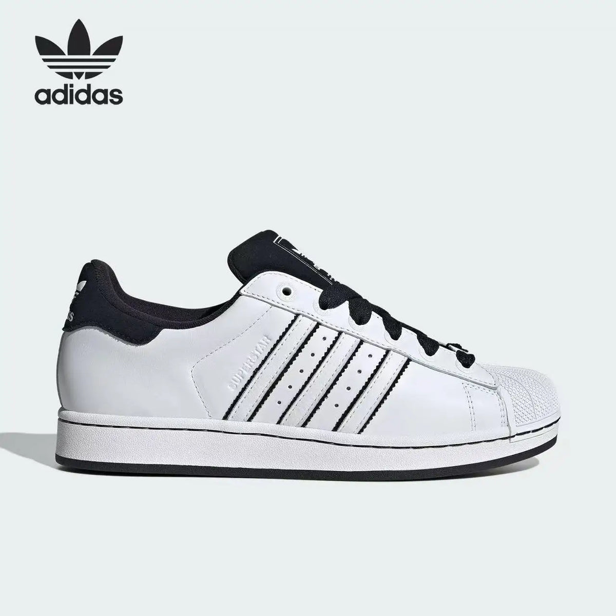 Sneakers classiche adidas Originals Shell Toe bianche e nere con colorblock, scarpe sportive casual KI9521
