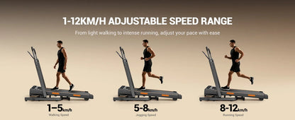 CURSOR FITNESS Tapis Roulant Pieghevole, Inclinazione Automatica 15%, Motore Brushless Silenzioso da 3.0HP, Display LED, Macchina Portatile per Corsa e Camminata Domestica