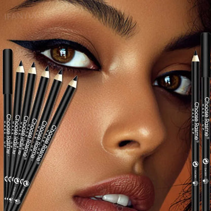 1-20 matite per eyeliner nere impermeabili - Trucco occhi punk liscio, altamente pigmentato, a lunga tenuta, resistente alle sbavature e adatto ai principianti
