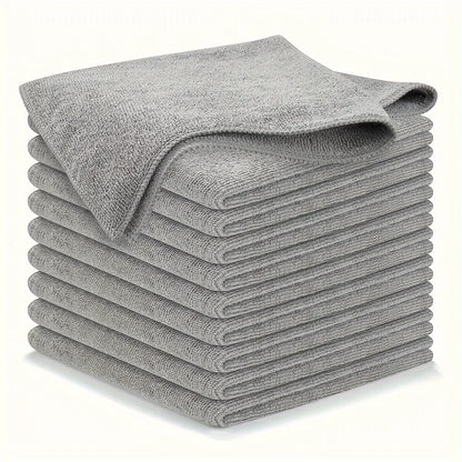 Asciugamano da cucina 5/10/20 pezzi, set di panni per pulizia grigio chiaro in fibra ultrafine, panno assorbente, morbido e smacchiato