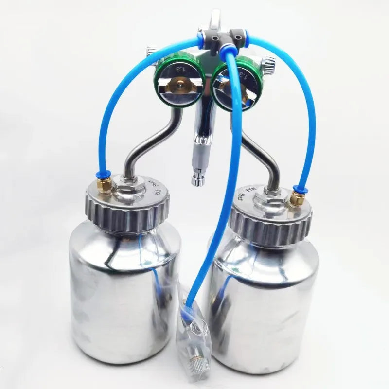 Pistola a spruzzo a doppia testa pistola a spruzzo con placcatura a colori rivestimento a base d'acqua pressurizzato interno pistola di miscelazione esterna Nano adesiva AB
