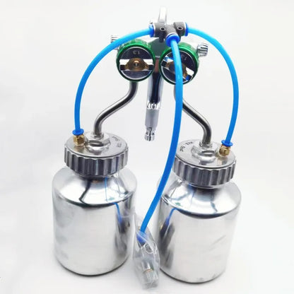 Pistola a spruzzo a doppia testa pistola a spruzzo con placcatura a colori rivestimento a base d'acqua pressurizzato interno pistola di miscelazione esterna Nano adesiva AB