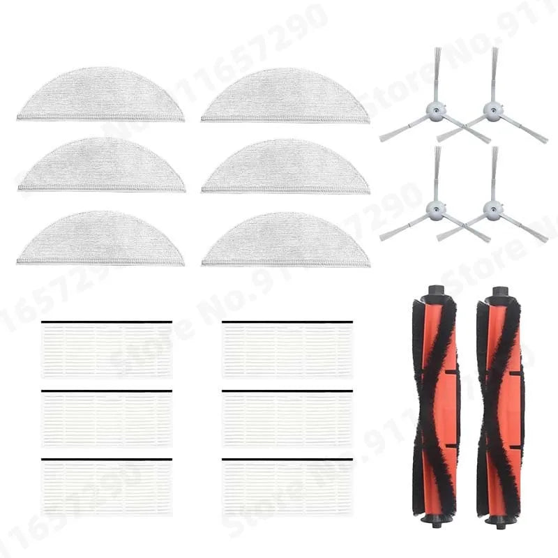 Spazzola principale/laterale Filtro HEPA Mop Panno Scatola per la polvere Sacchetto per la polvere per XiaoMi Lydsto R1 / R1A / R1 Pro / S1 Parti per aspirapolvere robot