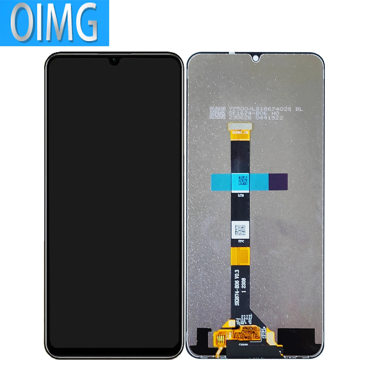 Display LCD da 6,74" per OPPO Realme C53 con parti di ricambio del pannello touch RMX3760 dello schermo del telaio