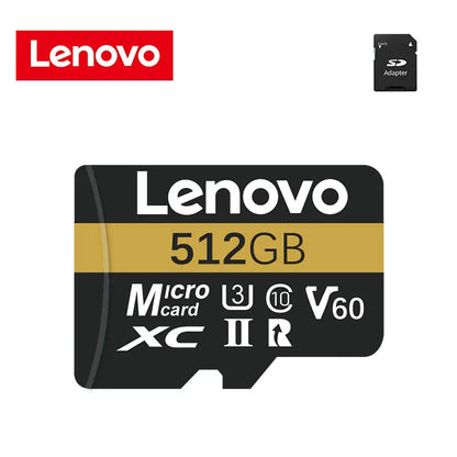 Scheda di memoria Lenovo ad alta velocità, 256 GB, 512 GB, classe 10, UHS-I, MicroSDXC, 1 TB, 128 GB, per droni DJI e fotocamere GoPro Hero, ideale per riprese in 4K.