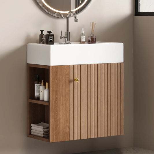 Mobili da bagno Lavabo con lavabo 55 cm, mobile lavabo, mobile lavabo sospeso bianco, mobili da bagno per piccoli ospiti