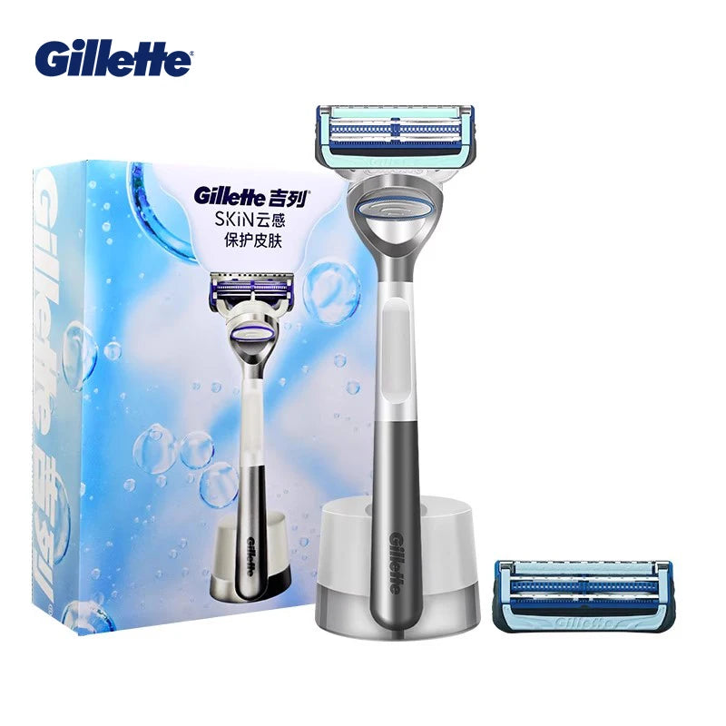 Rasoio da barba Gillette SkinGuard da uomo con pelle sensibile Rasoio da barba delicato ed efficiente
