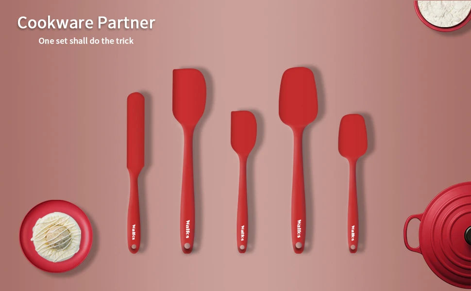 Walfos 5 Pz/set Spatola In Silicone Antiaderente Cottura Della Pasticceria Spatola In Silicone Resistente Al Calore Utensile Da Cucina Strumento di Cottura